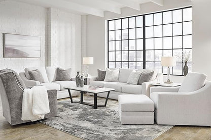 Signature Design by Ashley Maitelynn Contemporary Upholstered Chair with Non-Skid Legs, White