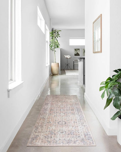 Loloi Skye Collection SKY-01 Blush/Grey 2'-0" x 5'-0" Accent Rug