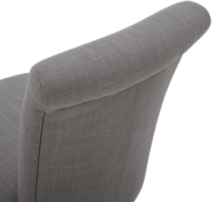 CHITA 26 Inch Counter Height Swivel Bar Stool, FSC Certified Modern Fabric Swivel Barstool Chair with Back, Flint Grey