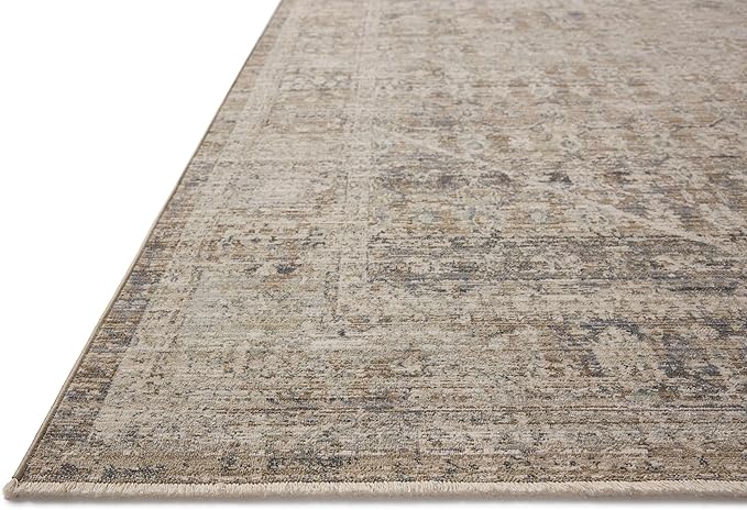 Loloi Chris Loves Julia Ida Collection IDA-06 Slate/Natural 11'-6" x 15'-6", .19" Pile Height, Area Rug