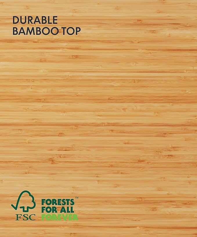 FlexiSpot E6 Bamboo 3-Stage Dual Motor 72 x 30 Electric Standing Desk Sit Stand Up Desk, Holds 220 lbs, Adjustable Height w/ Memory Presets, Solid Bamboo Desktop & White Frame, Ships in 2 Boxes