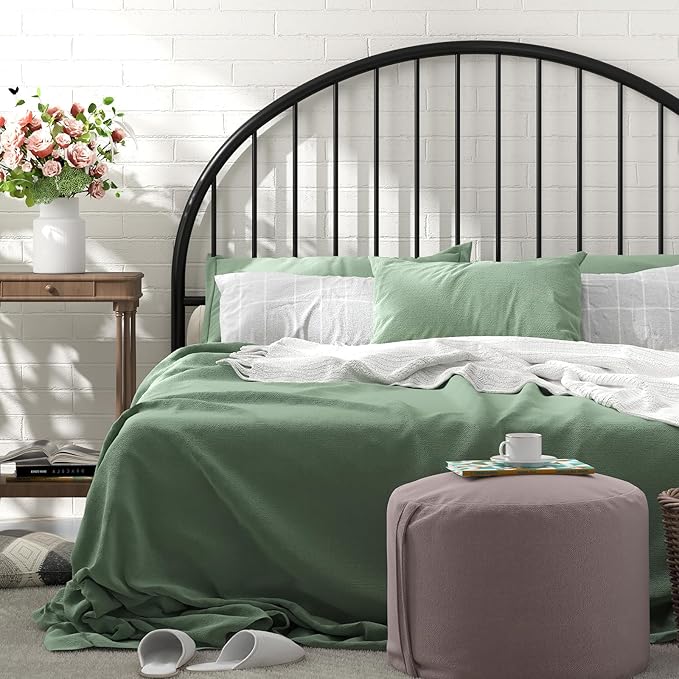 Weehom Metal Headboard Queen Size, Wrought Iron Headboard for Bed, Black Metal Head Board with Height Adjustable, Farmhouse HeadBoard Queen Only