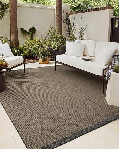 Loloi Chris Loves Julia Providence Collection PRC-03 Wheat/Charcoal 7'-6" x 10', .12" Pile Height, Indoor/Outdoor Area Rug
