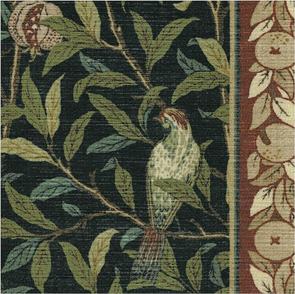 RUGGABLE x Morris & Co Washable Area Rug – Pomegranate Blue Green 3x5, Stain-Resistant, Non-Slip – Small Machine Washable Rugs for Living Room, Bedroom, Hallway, Entryway & Office–with Cushioned Pad