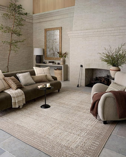 Loloi Amber Lewis Bexley Collection BEX-06 Natural/Taupe 2'-7" x 10'-0" Runner Rug Neutral, Textured, Living, Bedroom, Dining, Carpet
