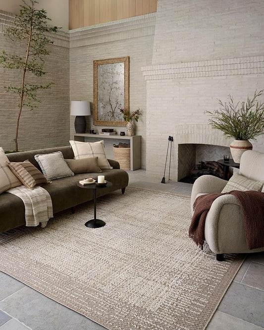 Loloi Amber Lewis Bexley Collection BEX-06 Natural/Taupe 2'-7" x 10'-0" Runner Rug Neutral, Textured, Living, Bedroom, Dining, Carpet
