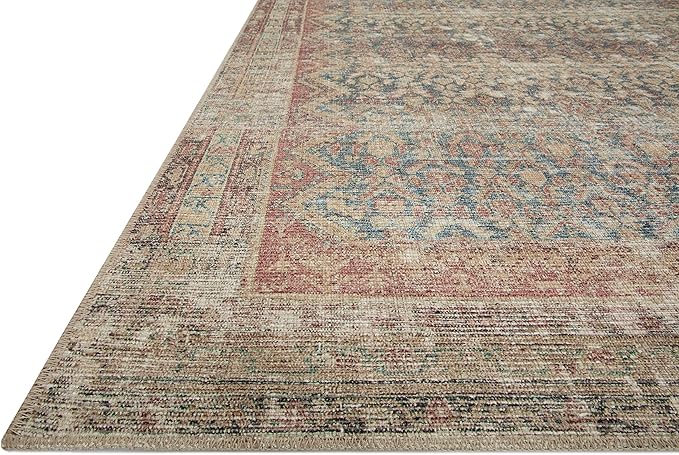 Loloi Angela Rose Aubrey Collection AUB-03 Ocean/Spice 3'-9" x 5'-6", .19" Pile Height, Accent Rug