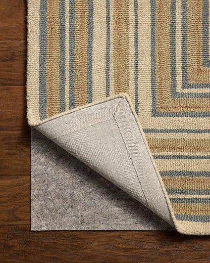 Loloi Chris Loves Julia Alfie Collection ALF-05 Natural/Multi 7'-9" x 9'-9" Area Rug Wool Neutral Living Bedroom Dining Carpet