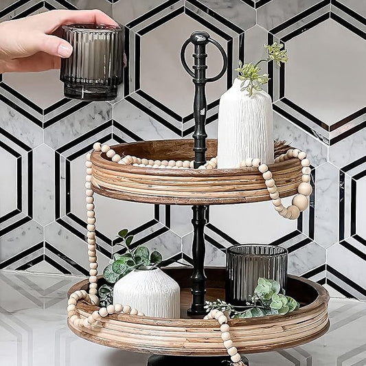 Kate Aspen Ribbed Glass Candle Holder Set - 6 Smoke Gray Tealight Holders for Home, Kitchen, Room or Living Room Decor - Vintage Tea Light Votive Accent for Table or Shelf Styling (Pack of 6)