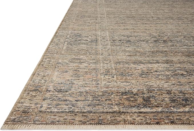 Loloi Amber Lewis Molly Collection MOL-04 Navy/Blush 5'-3" x 7'-9" Low Pile Area Rug
