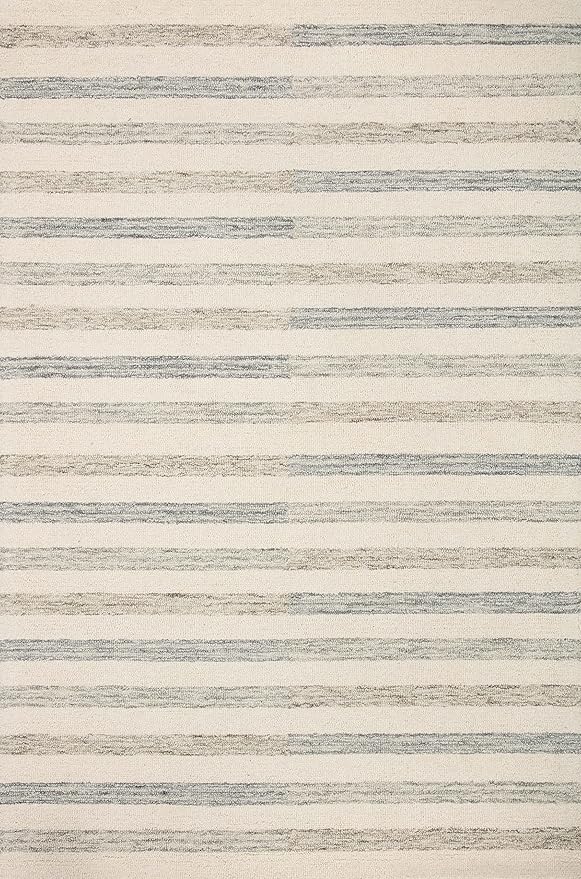 Loloi Chris Loves Julia Chris Collection CHR-05 Ivory/Slate 8'-6'' x 11'-6'', .50" Pile Height, Area Rug