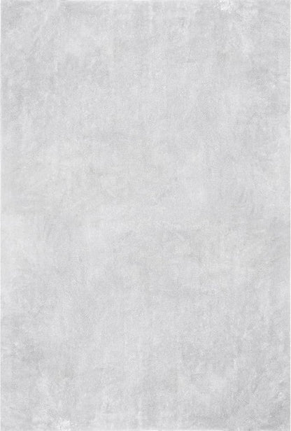 nuLOOM 5' x 8' Cozy Plush Area Rug, Machine Washable, Non-Slip, Soft Fluffy Shag Carpet for Living Room Bedroom Kids Room Nursery Home Decor, Loni Light Grey