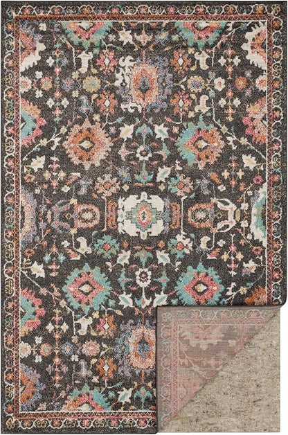 Mohawk Home 2' x 8' Non Slip Grip Rug Pad 1/4" Thick Dual Surface Felt Cushion + Rubber Gripper - Safe for All Floors