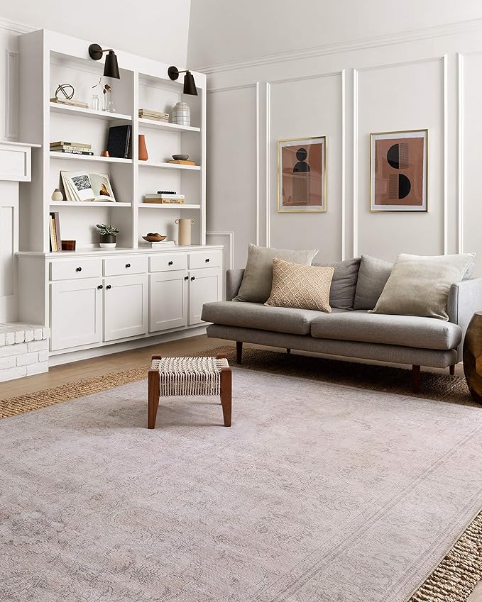 Loloi Loren Collection LQ-12 Sand 5'-0" x 7'-6" Area Rug