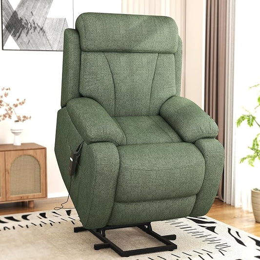 Power Lift Recliner Chair for Elderly with Remote Control - Heavy Duty 330 lbs Snowflake Velvet Fabric, Compact Electric Lift Chair for Seniors Small Spaces Living Room Bedroom