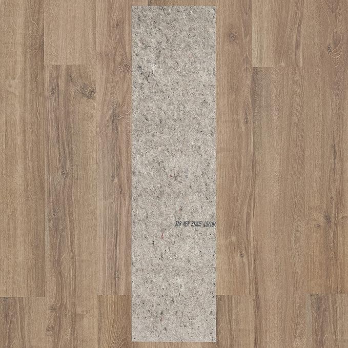 Mohawk Home 3' x 12' Non Slip Grip Rug Pad 1/4" Thick Dual Surface Felt Cushion + Rubber Gripper - Safe for All Floors