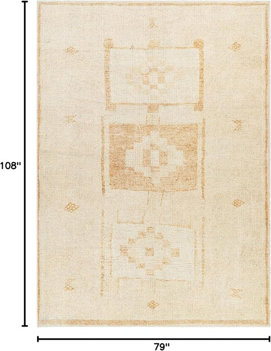 Livabliss x Becki Owens Solana Medallion Area Rug , 6'7" x 9', Peach