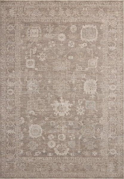 Loloi Chris Loves Julia Louisa Collection LOI-03 Taupe/Ivory 3'-6" x 5'-6", .38" Pile Height, Accent Rug