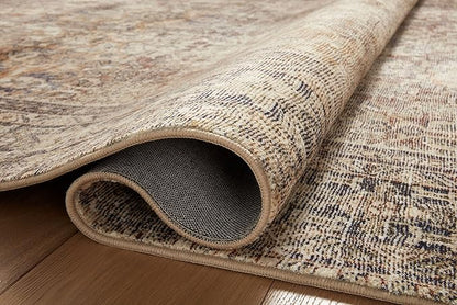 Loloi Amber Lewis Morgan Collection MOG-01 Sunset/Ink 3'-6" x 5'-6" 38" Thick Accent Rug feat. CloudPile, Neutral, Room Décor, Vintage Inspired, Livingroom, Bedroom, Dining Area