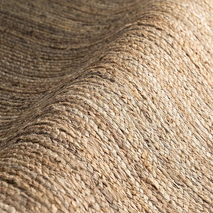 nuLOOM 5 Round Rigo Jute Hand Woven Area Rug, Natural, Solid Farmhouse Design, Natural Fiber, For Bedroom, Living Room, Dining Room, Hallway, Office, Kitchen, Entryway