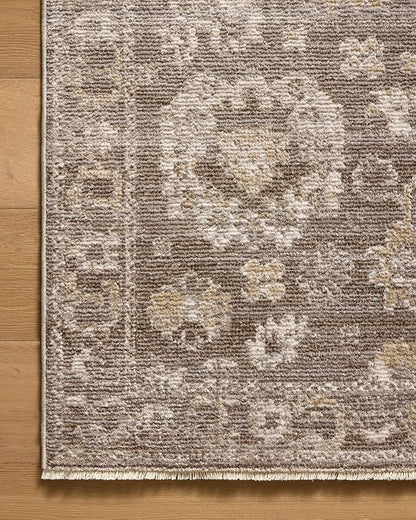Loloi Magnolia Home by Joanna Gaines Pace Collection PAC-03 Taupe/Wheat 9'-6" x 9'-6" Round Area Rug