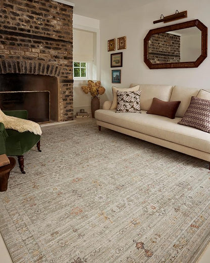 Loloi Chris Loves Julia Ida Collection IDA-04 Spa/Multi 2'-7" x 8'-0", .19" Pile Height, Runner Rug