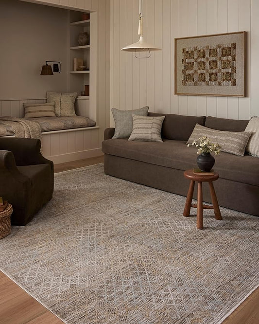 Loloi Amber Lewis Cali Collection CIL-03 Taupe/Multi 2'-7" x 8'-0", .25" Pile Height, Runner Rug