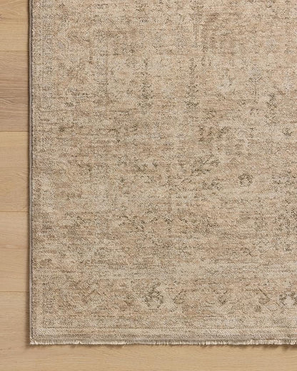 Loloi Magnolia Home by Joanna Gaines Junie Collection JUE-02 Oatmeal/Smoke 2'-0" x 3'-0", .38" Pile Height, Accent Rug