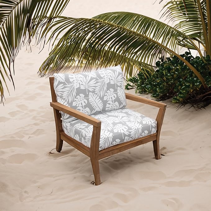Tommy Bahama Deep Seating Lounge Cushion, 24" X 26" X 4", Tropical Chrome