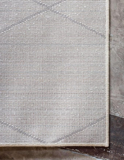 Unique Loom Trellis Frieze Collection Area Rug - Geometric (5' Square, Ivory/ Gray)