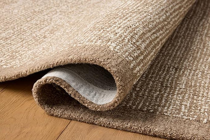 Loloi Magnolia Home by Joanna Gaines Henley Collection HNY-01 Ivory/Brown 5'-0" x 7'-6" Area Rug