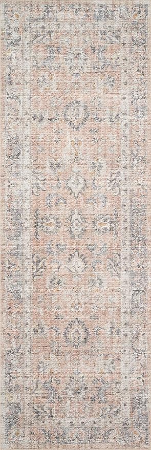Loloi Skye Collection SKY-01 Blush/Grey 2'-0" x 5'-0" Accent Rug