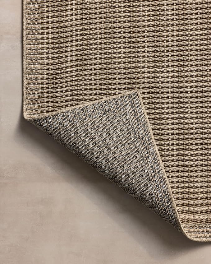 Loloi Chris Loves Julia Providence Collection PRC-02 Natural/Sand 8'-6" x 12', .12" Pile Height, Indoor/Outdoor Area Rug