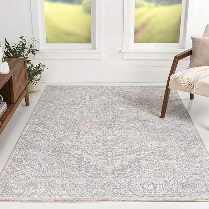 JONATHAN Y Vintage Medallion Indoor Area Rug Cream 3X5, Modern Boho for Living Room, Bedroom, Kitchen, Office, Easy-Cleaning, High Traffic, Pet-Friendly, Non-Shedding MDP100C-3