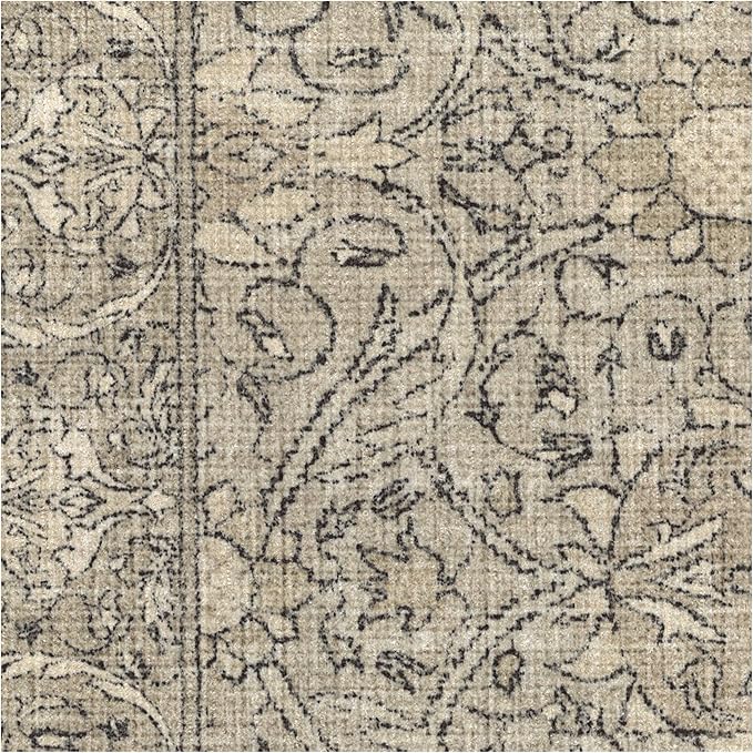 RUGGABLE x Morris & Co Washable Area Rug – Montreal Natural Stone 5x7, Stain-Resistant, Non-Slip – Medium Machine Washable Rugs for Living Room, Bedroom, Hallway, Entryway & Office–with Standard Pad