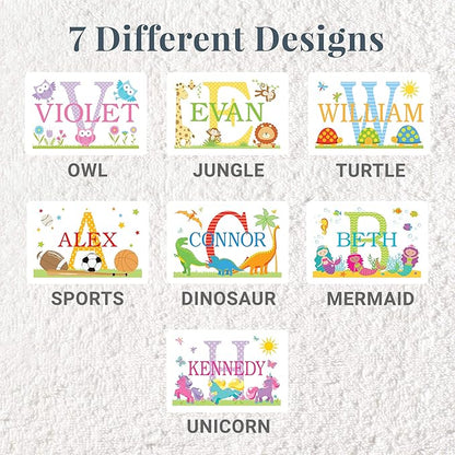 Let’s Make Memories Personalized My Own Name Step Stool - Children’s Step Stool - Sturdy Wood – Non-Toxic Paint, Sealer - Mermaid Design - Espresso - 14’Wx9.25”Lx8.75”H - Ages 3+