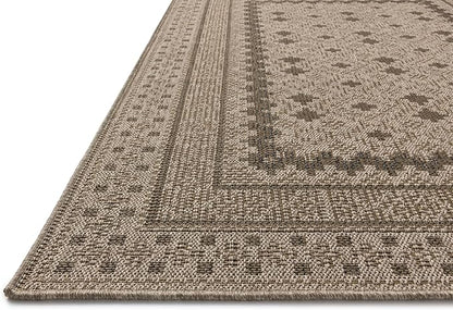 Loloi Chris Loves Julia Providence Collection PRC-06 Charcoal/Dove 2'-3" x 3'-9", .12" Pile Height, Indoor/Outdoor Runner Rug