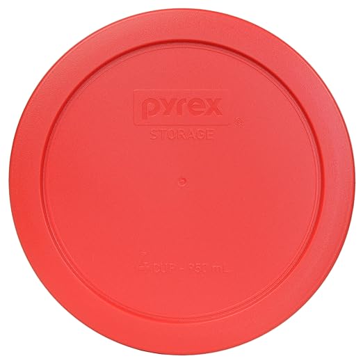 Pyrex 7201-PC Round 4 Cup Storage Lid for Glass Bowls (6, Red)