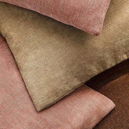 Foindtower Pack of 2 Textured Chenille Throw Decorative Pillow Covers Square Accent Solid Cushion Cover Neutral Farmhouse Pillow Case for Couch Sofa Bedroom Living Room 16x16 Inch,Dusty Pink