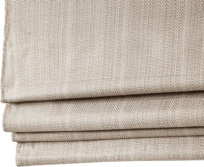 Madison Park Galen Cordless Roman Shade, 29"W x 64"H, Sheen Taupe – Room Darkening, Thermal Insulated, Energy Efficient Window Blind with Subtle Sheen Basketweave Fabric for Privacy