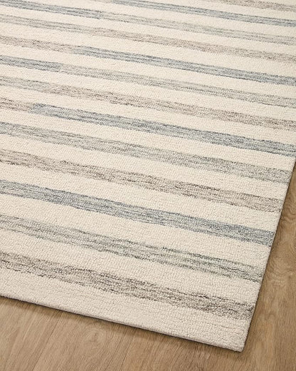 Loloi Chris Loves Julia Chris Collection CHR-05 Ivory/Slate 5'-0'' x 7'-6'', .50" Pile Height, Area Rug