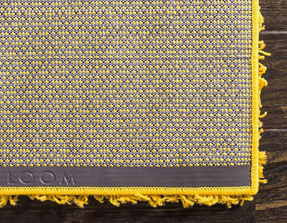 Unique Loom Solid Shag Collection Area Rug (7' 10" x 10' Rectangle, Tuscan Sun Yellow)