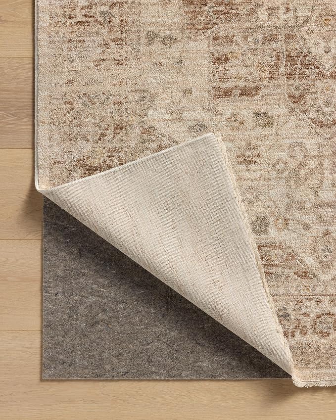 Loloi Magnolia Home by Joanna Gaines Junie Collection JUE-04 Natural/Clay 2'-7" x 8'-0", .38 Pile Height, Runner Rug