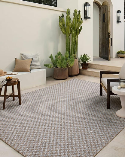 Loloi Amber Lewis Topanga Collection TOP-02 Natural/Silver 7'-10" x 10' Indoor/Outdoor Area Rug