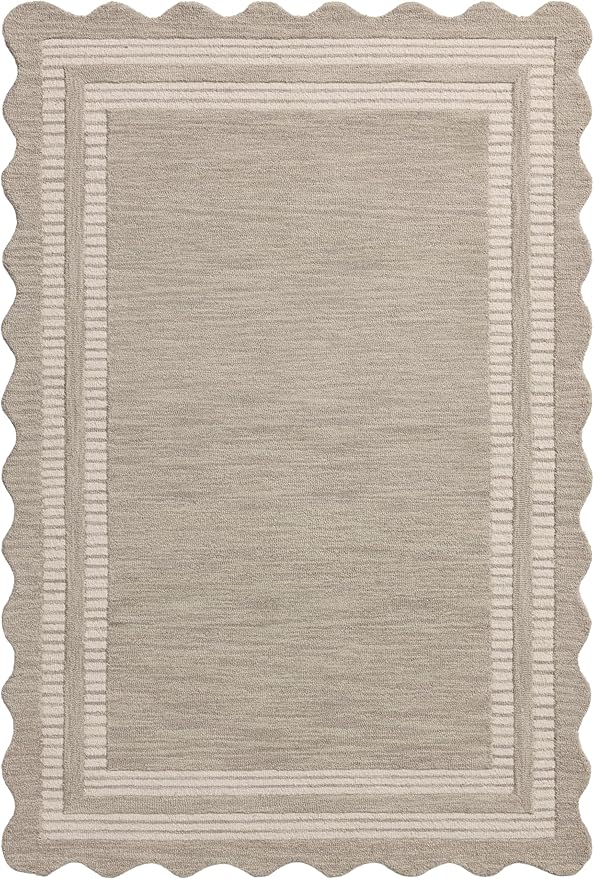 Loloi Chris Loves Julia Scottie Collection SCO-01 Fog/Ivory 2'-0" x 5'-0", .87" Pile Height, Accent Rug