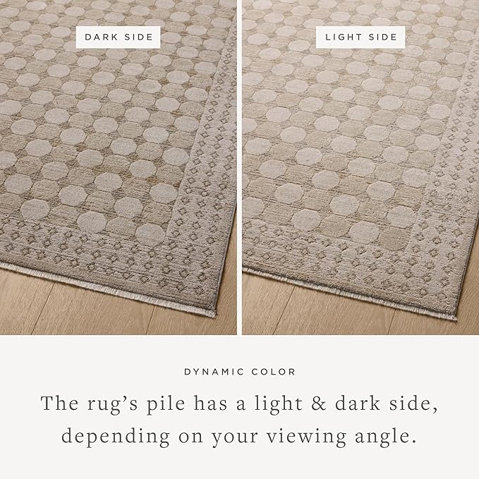 Loloi Amber Lewis Cali Collection CIL-01 Taupe/Natural 9'-6" x 13', .25" Pile Height, Area Rug