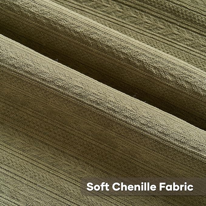 FUTEI Olive Green Decorative Throw Pillow Covers 16x16 Inch Set of 2,Soft Cozy Wheat Ear Striped Patterns Cushion Cases,Modern Home Decor for Couch Bed Living Room
