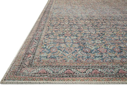 Loloi Adrian Collection ADR-04 Denim/Multi 2'-3" x 3'-9", .19" Thick Accent Rug
