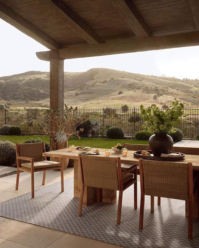 Loloi Amber Lewis Topanga Collection TOP-02 Natural/Silver 2'-3" x 3'-9" Indoor/Outdoor Area Rug