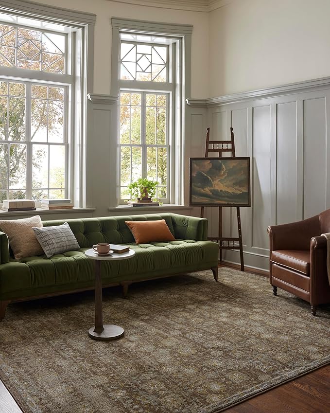 Loloi Magnolia Home by Joanna Gaines Mona Collection MOA-03 BARK/Natural 8'-10" x 12' Area Rug